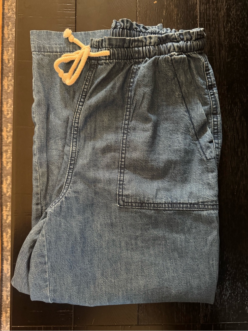 High-Waisted Utility Ankle Pants - Medium Wash - Picture 4 of 8